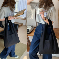 Cartoon Shoulder Bag Teacher Pattern Large Capacity Tote Bag