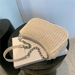 Straw Shoulder Bags Women Summer Messenger Beach Travel Purses Handbags
