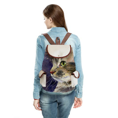 Oil Painting Cat Girls Backpack