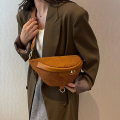 Casual Corduroy Crossbody Bag for Women Fanny Waist Pack