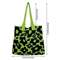 Casual Crochet Bags Satchel Bag Flowers Shoulder Bags Knitted Women's Handbags