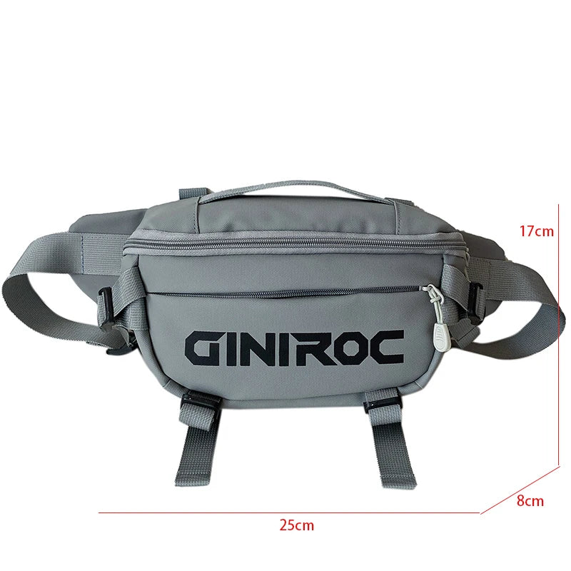 Casual Crossbody Bag Nylon Handbag Travel Chest Bag Waterproof Waist Pack