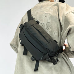 Casual Crossbody Bag Nylon Handbag Travel Chest Bag Waterproof Waist Pack