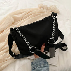 Casual Crossbody Bag Metal Chain Handbag Shoulder Bags