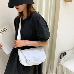 Casual Crossbody Bag Metal Chain Handbag Shoulder Bags