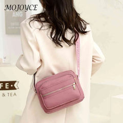 Casual Crossbody Bags Waterproof Nylon Shoulder Bag Zipper Pocket Messenger Bags