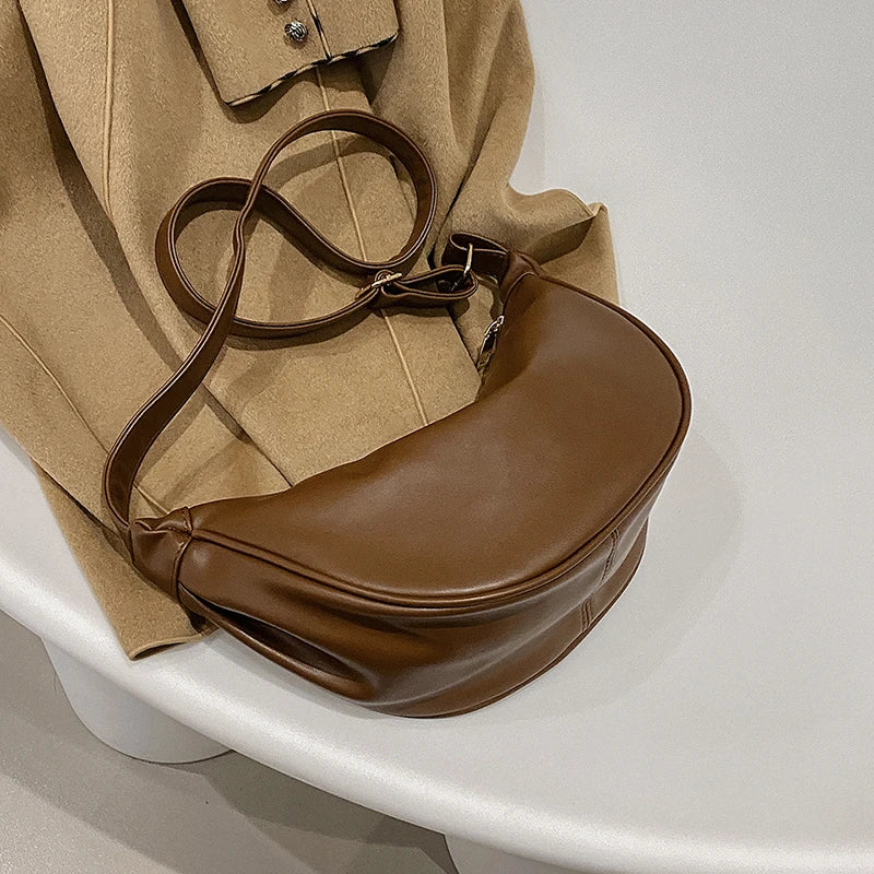 Vintage Leather Crossbody Bag for Girls