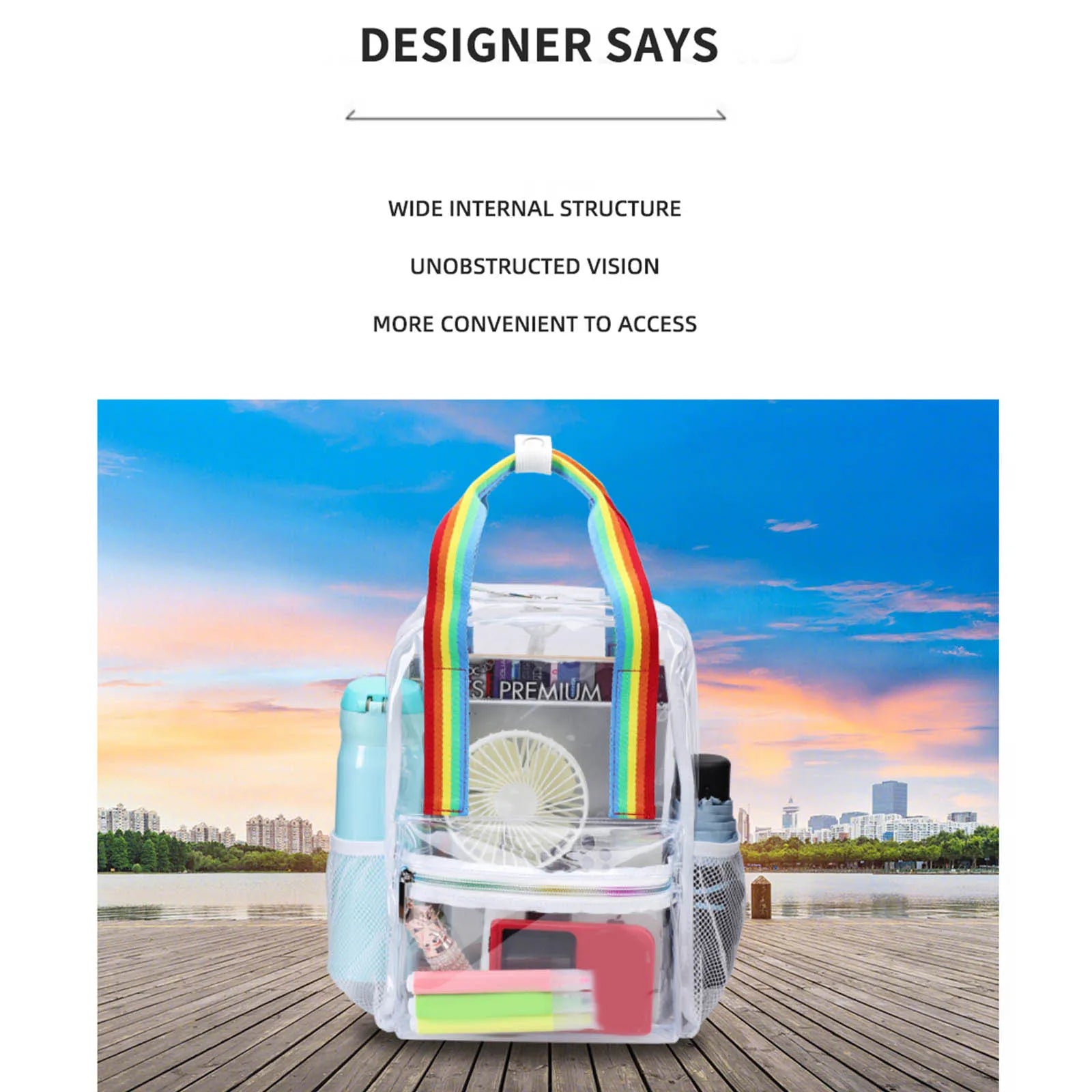 Small Transparent Messenger Bag Waterproof