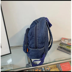 Casual Denim Women Small Backpacks Girls Schoolbag Daily Travel Bag