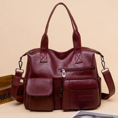 Retro Crossbody Bags for Women Soft Leather Tote Messenger Bag