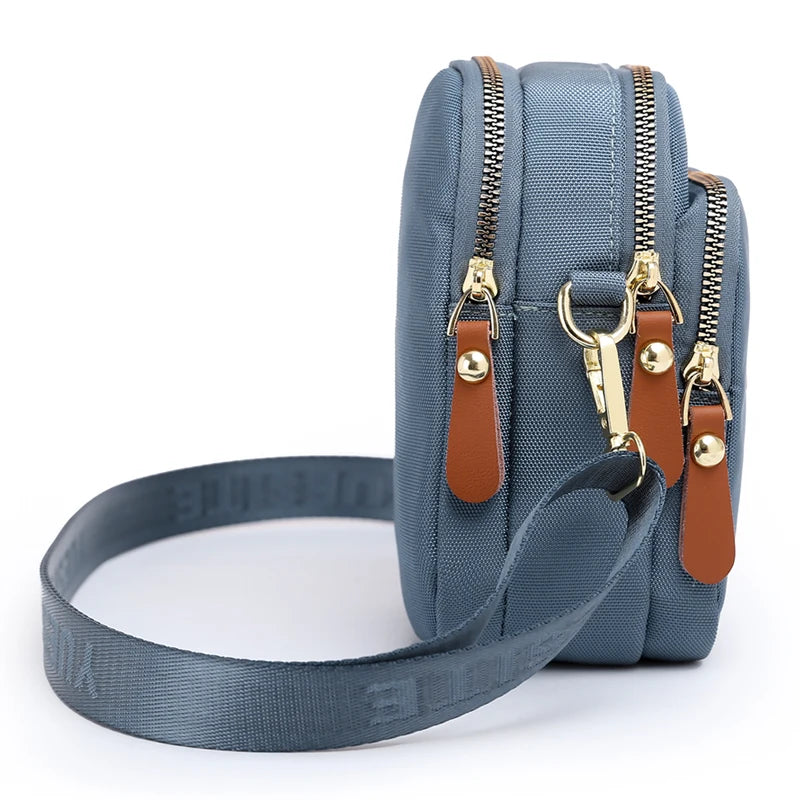 Casual Shoulder Bag Nylon Three Layer Handbag