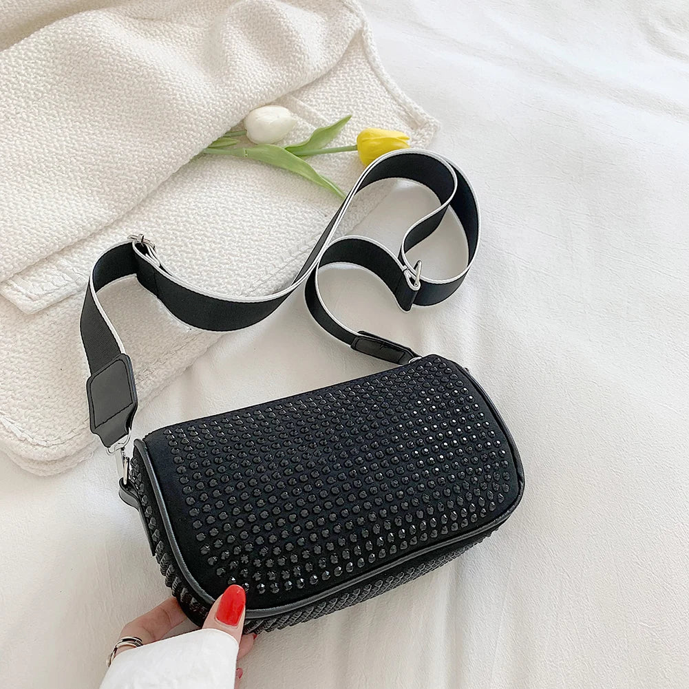 Diamond Rhinestones Shoulder Bag for Women, Small Crossbody Tote