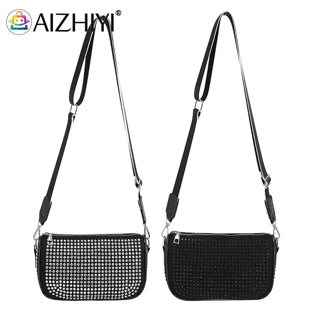 Sparkling Rhinestone Shoulder Bag for Women - Small Crossbody Purse