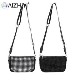 Sparkling Rhinestone Shoulder Bag for Women - Small Crossbody Purse