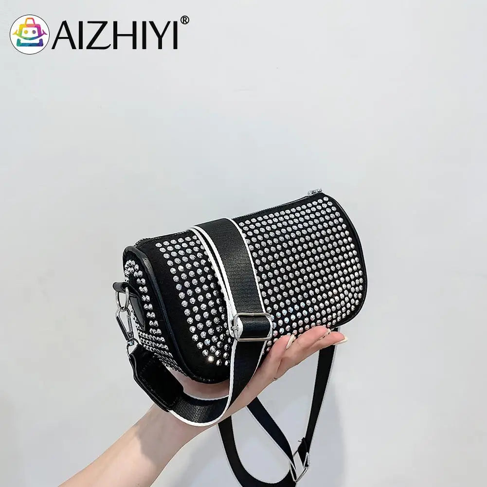 Sparkling Rhinestone Shoulder Bag for Women - Small Crossbody Purse
