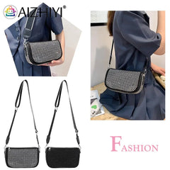 Sparkling Rhinestone Shoulder Bag for Women - Small Crossbody Purse