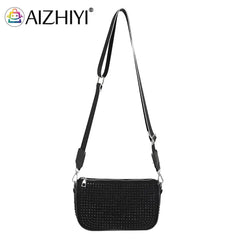 Sparkling Rhinestone Shoulder Bag for Women - Small Crossbody Purse