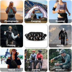 Skateboard Skull Party Waist Bag Pack for Travel Sports Running
