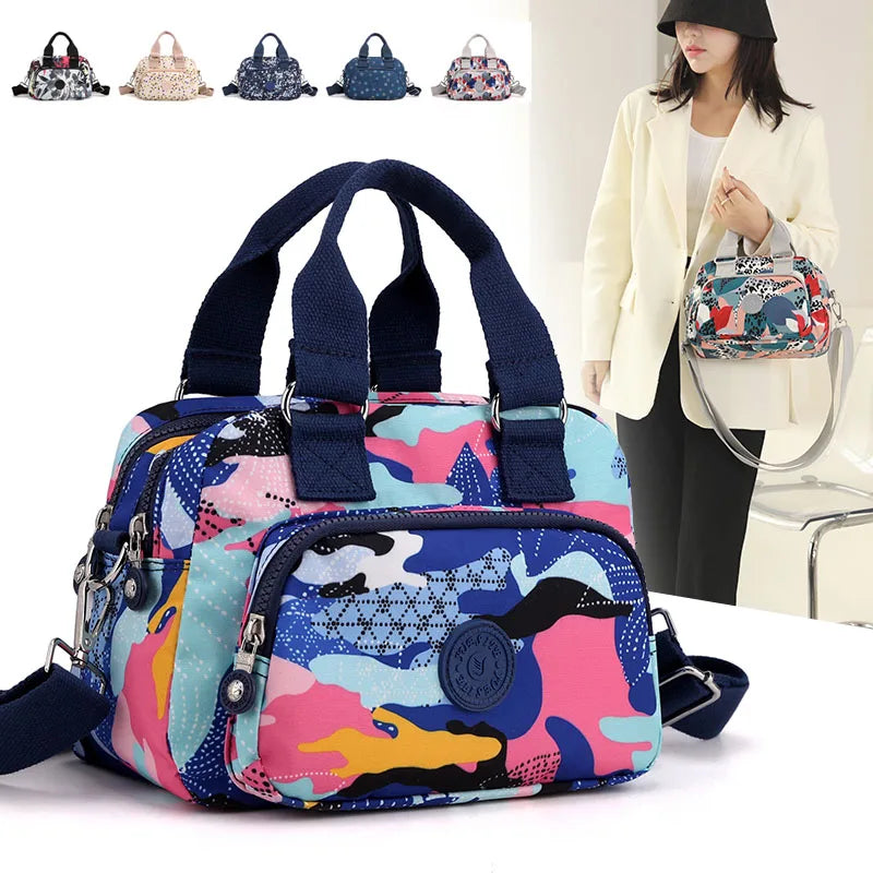 Colorful Printing Nylon Crossbody Shoulder Bag Summer Handbag