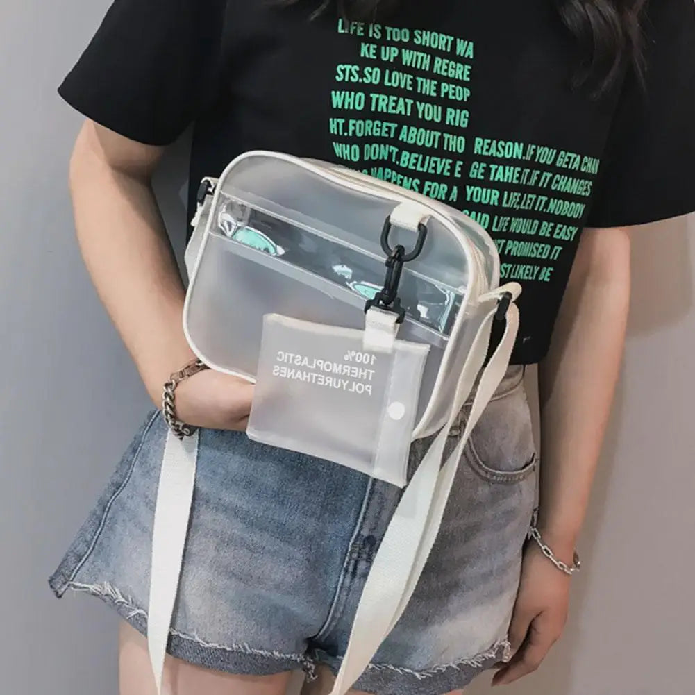 Casual Women PVC Jelly Crossbody Mini Bag Girls Shoulder Handbags