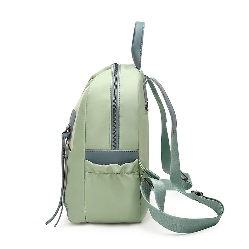 Casual Patchwork Backpack Small Oxford Bags for Women