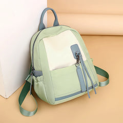 Casual Patchwork Backpack Small Oxford Bags for Women