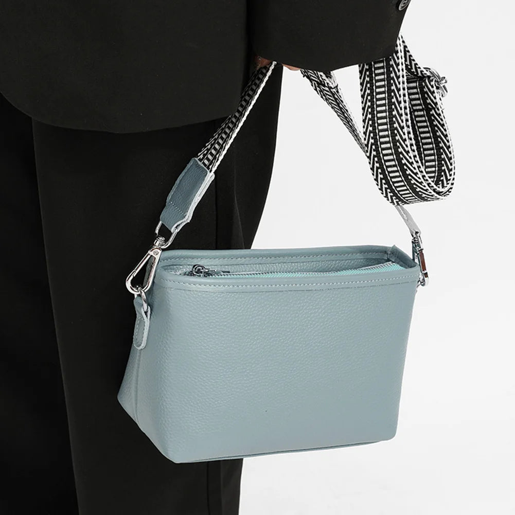 Casual Messenger Bag First Layer Cowhide Shoulder Multi-pocket Crossbody Bag