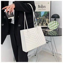 Casual Female Shoulder Bags Square Handbags Stripe Large Capacity Tote Bags