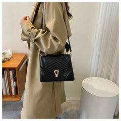 Casual Flap Shoulder Bag for Women Small PU Leather Bag