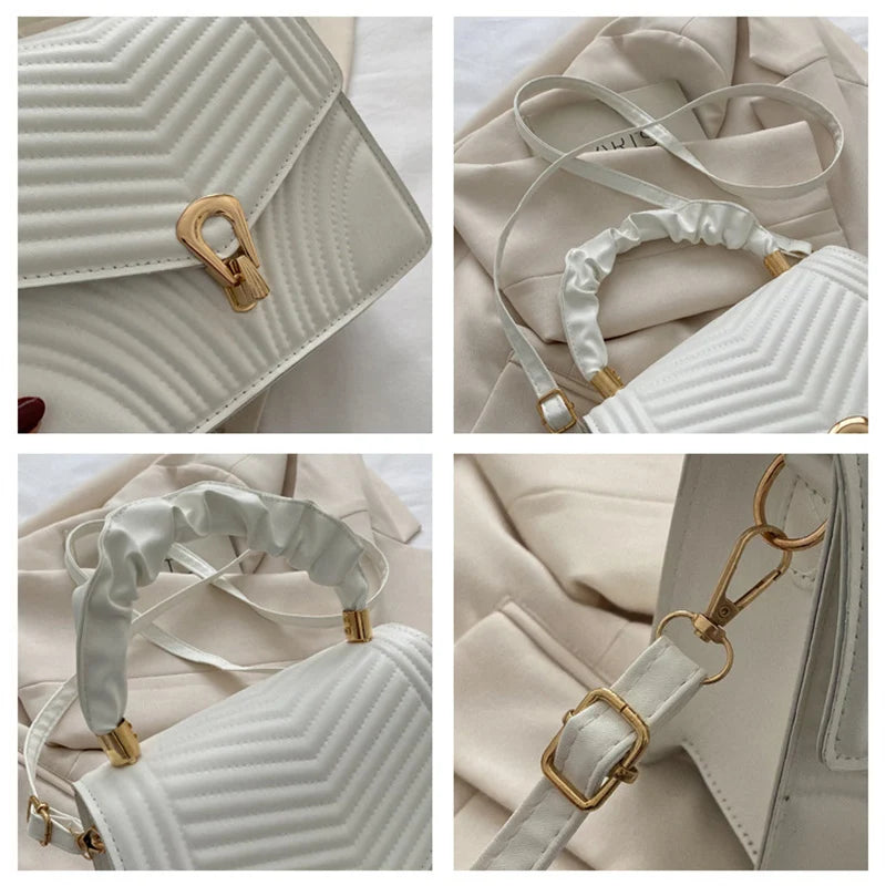 Casual Flap Shoulder Bag for Women Small PU Leather Bag