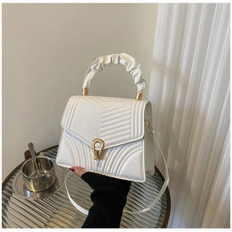 Casual Flap Shoulder Bag for Women Small PU Leather Bag