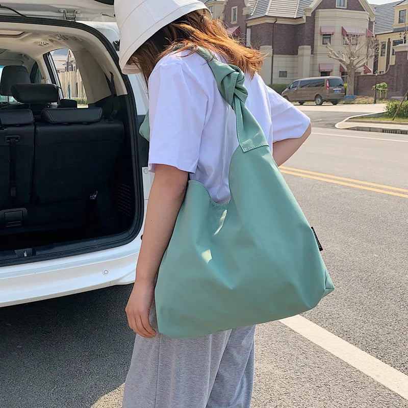 Casual Foldable Canvas Shopping Bag Eco Friendly Reusable Grocery Tote Handbag