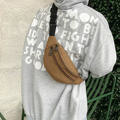 Casual Canvas Waist Bag Women Belt Bag Fanny Pack Hip Bag