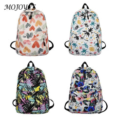 Casual Graffiti School Backpack for Girls Student Schoolbag