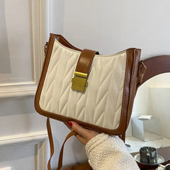 Casual Handbags For Women High Pu Leather Ladies Shoulder Bag Embroidery