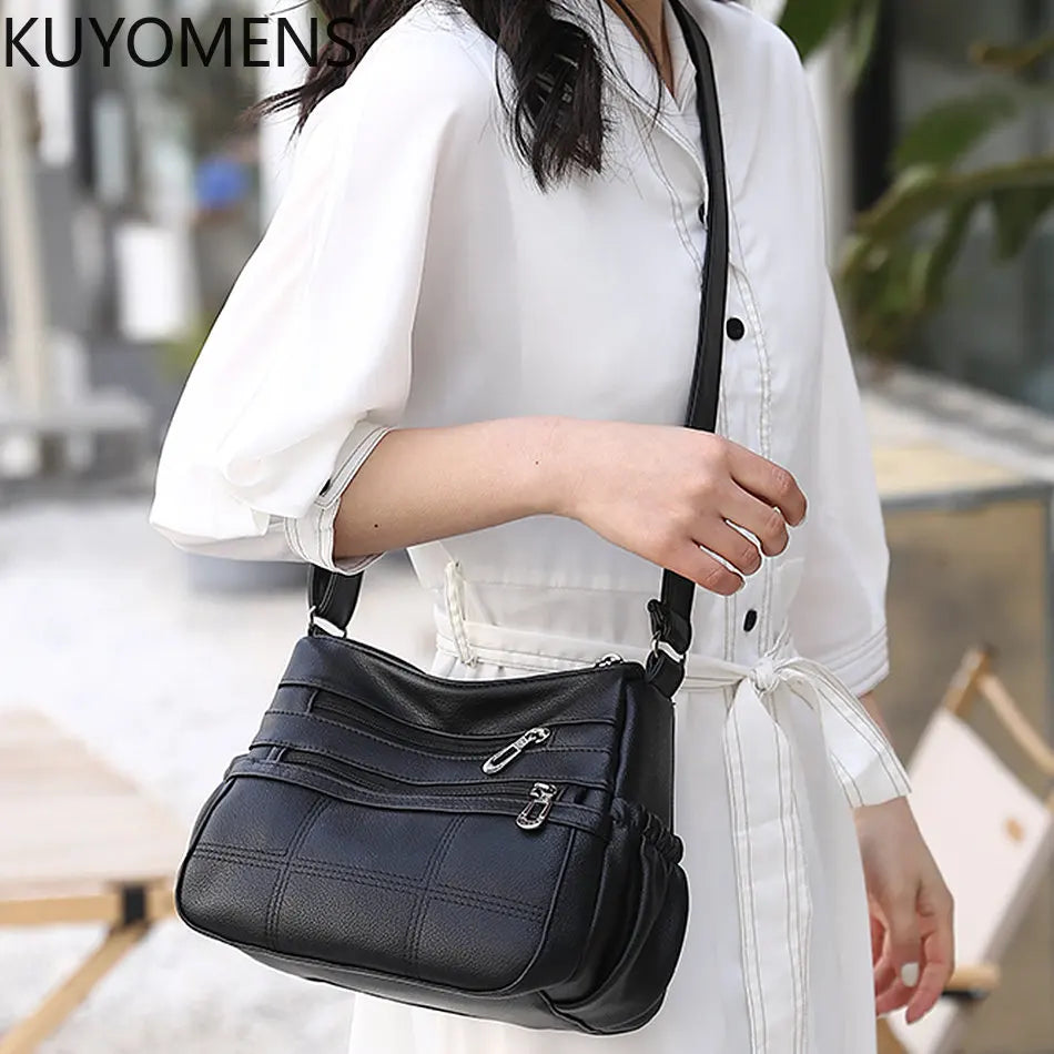 Casual Crossbody Bag for Women Soft PU Leather Shoulder Handbag Purses