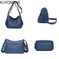 Casual Crossbody Bag for Women Soft PU Leather Shoulder Handbag Purses