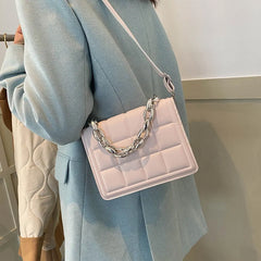 Casual High Leather Pu Bags For Women Chain Handbag Shoulder Messenger Bag