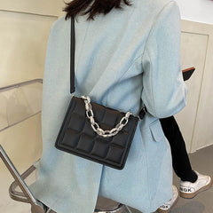 Casual High Leather Pu Bags For Women Chain Handbag Shoulder Messenger Bag