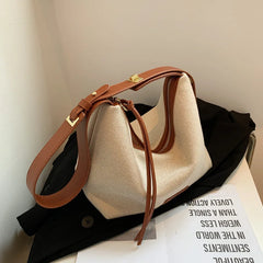 Casual Cotton Underarm Shoulder Bags Large Capacity Handbags for Women