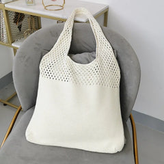 Casual Hollow Woven Women Shoulder Bags Large Capacity Totes Female