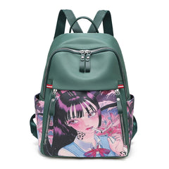 Japanese Anime Female Oxford Backpack Waterproof Girls Student School Travel