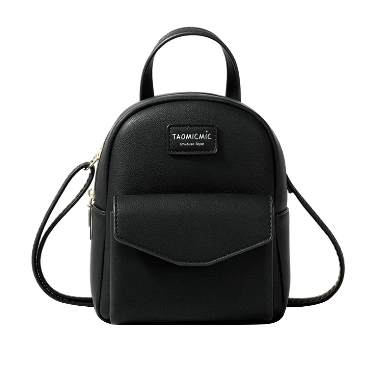 Casual Mini Backpack for Women Dual Use PU Leather Bags Waterproof Shoulder Bag