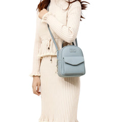 Casual Mini Backpack for Women Dual Use PU Leather Bags Waterproof Shoulder Bag