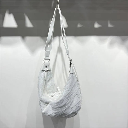 Casual Lace Nylon Hobos Women Shoulder Bags Canvas Crossbody Large Capacity Tote