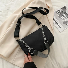 Casual Ladies Crossbody Bags Nylon Chain Bag Vintage Shoulder Bags