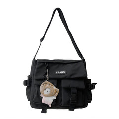 Casual Ladies Crossbody Bags Solid Messenger Handbags Travel Nylon Bag