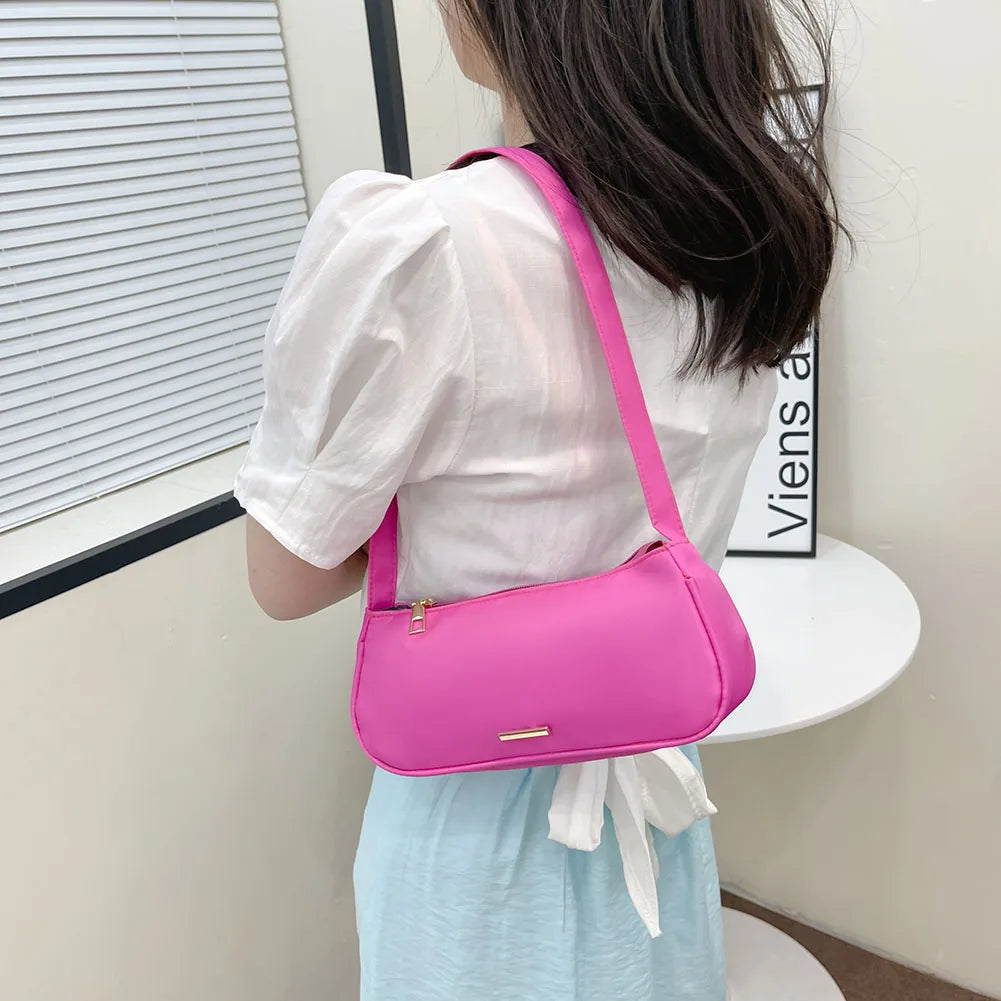 Vintage Crossbody Bags for Women Nylon Armpit Bag