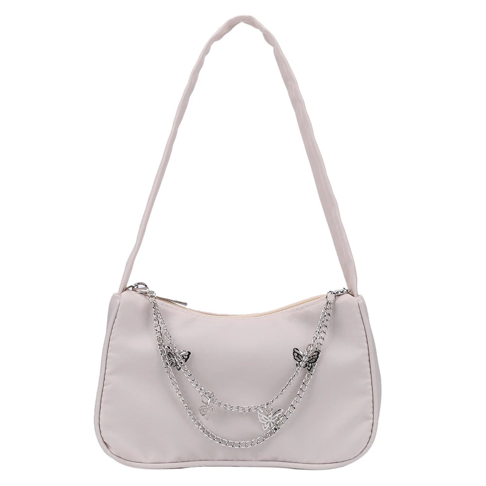Casual Women's Butterfly Chain Underarm Bag