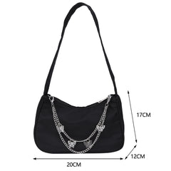 Casual Women's Butterfly Chain Underarm Bag